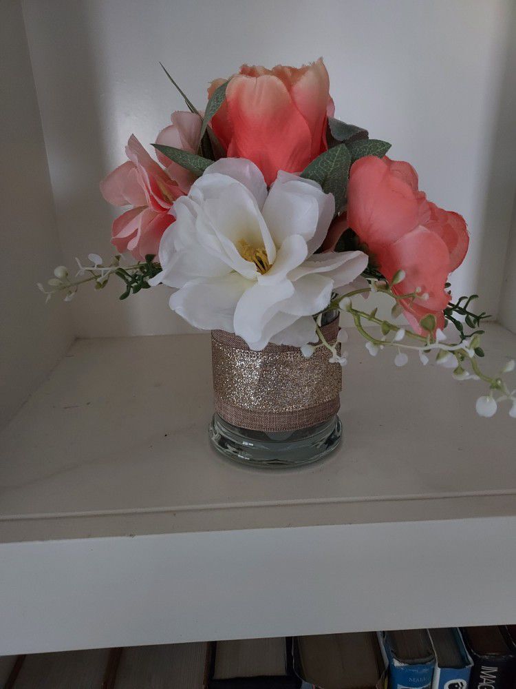 New Wedding Centerpieces  Peach/Coral