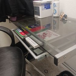 Small Closet Size Glass Desk