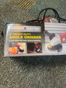 Chicago Electric 4” Angle Grinder w/ Extra Blades & Accessories