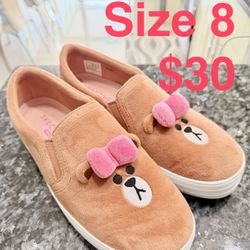 Skechers Slipon Line Friends Brown Choco Bear Size 8