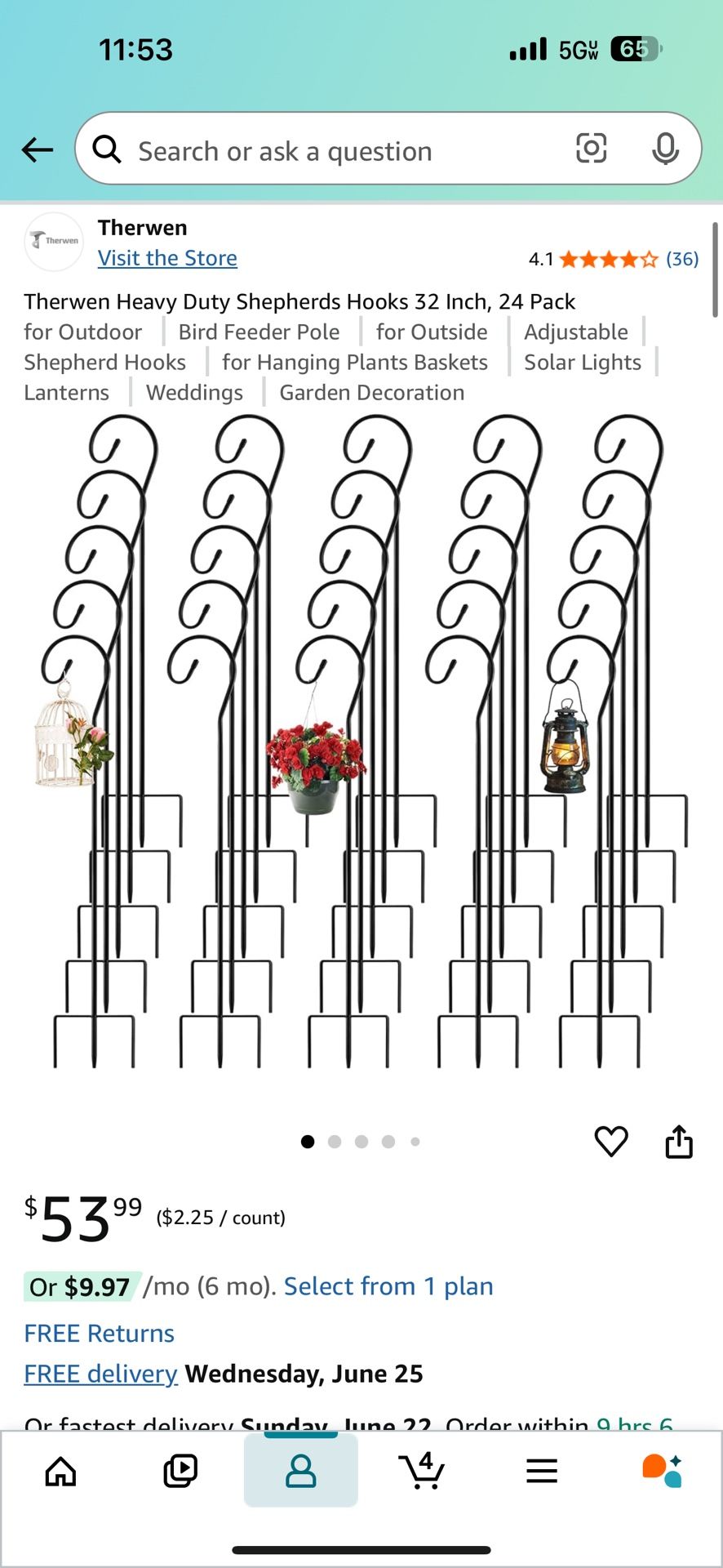 24 Shepard Hooks