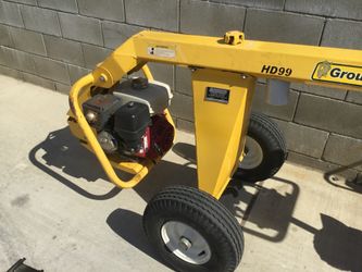 Post Digger Groundhog HD99 Tow Behind With Handheld Digger for