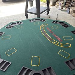 8 person foldable travel poker table with chips