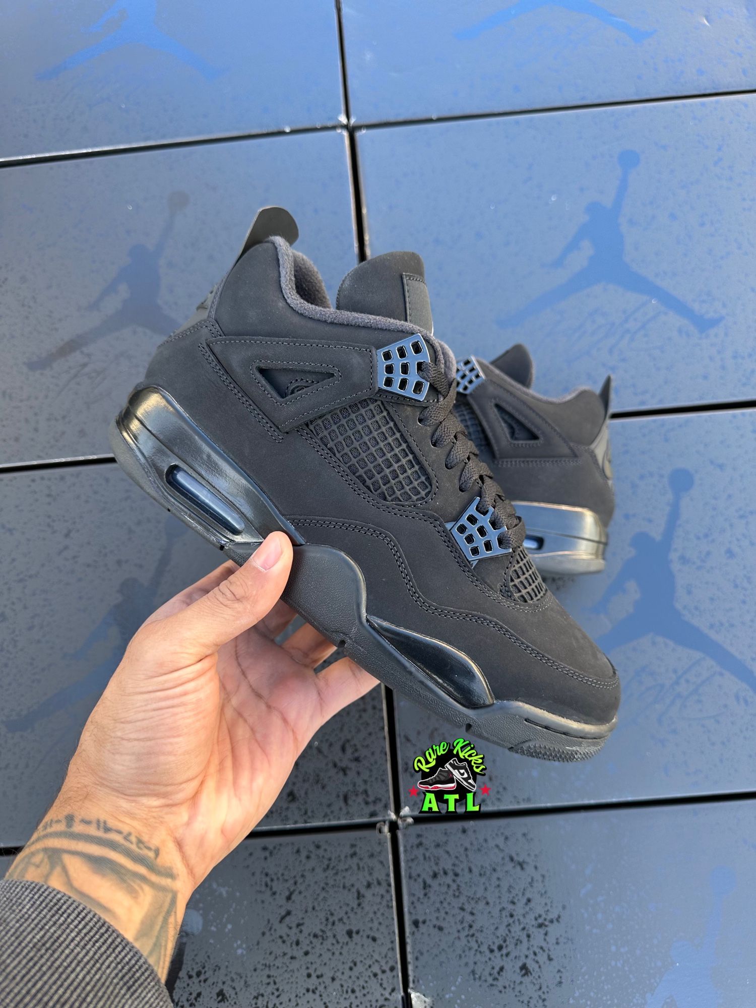 Jordan 4 Black Cat Sizes 8M, 9M, 9.5M, 10M, 10.5M,11M, 11.5M, 13M