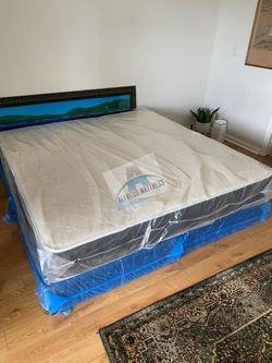 King mattress regular and box spring set (2pc - brand new) 