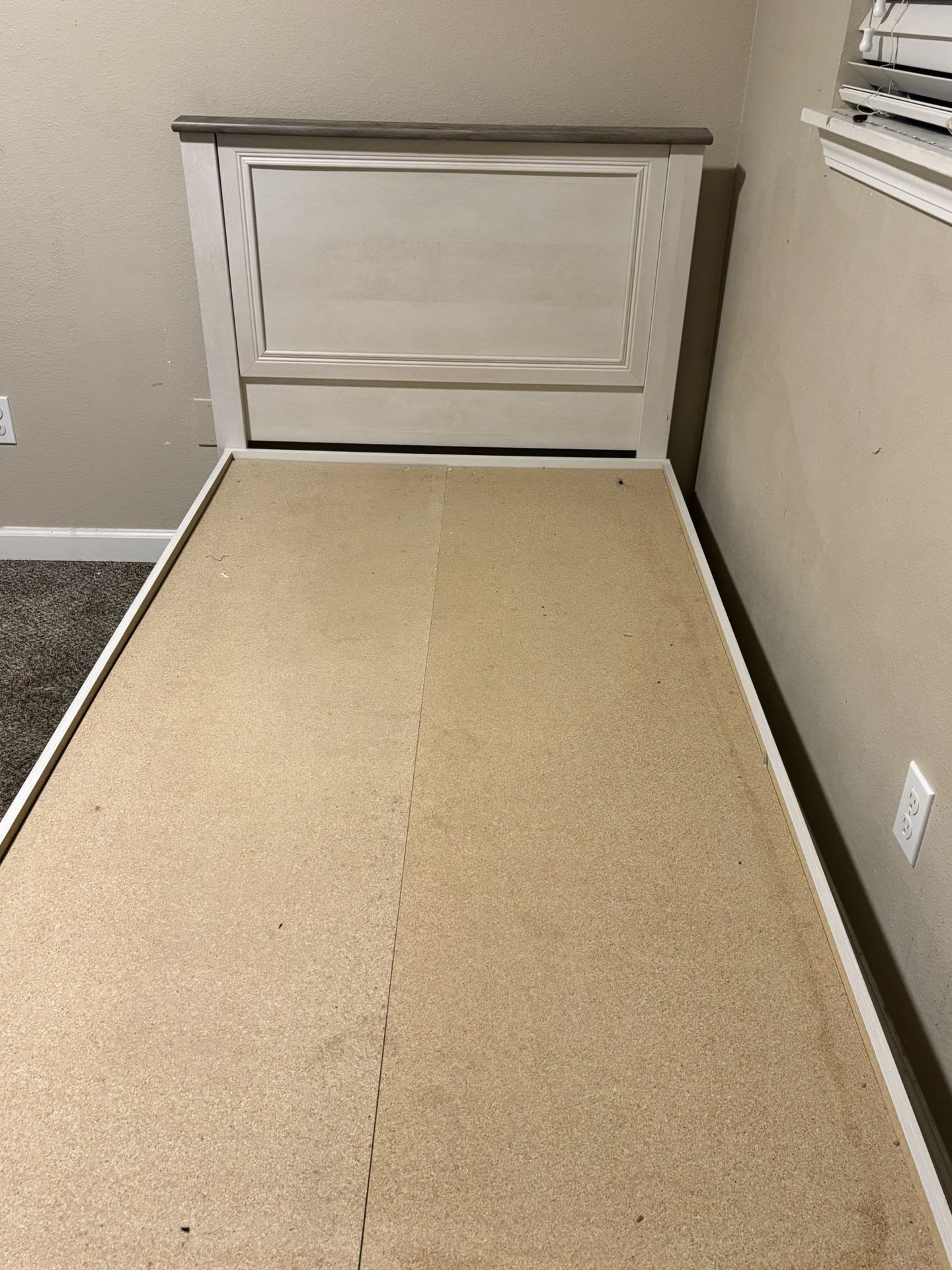 Twin White Wood Bed Frame