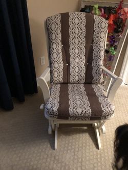 Off white rocker. No stains