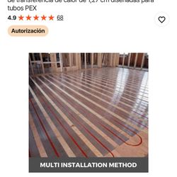 Placas de transferencia de calor PEX VEVOR, caja de 50 placas de transferencia de calor radiante, placas de transferencia de calor PEX de aluminio de 