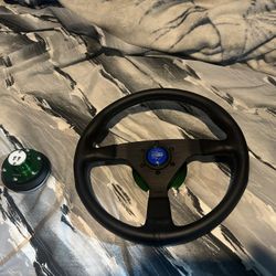 NRG Quick Release With Momo Steering Wheel