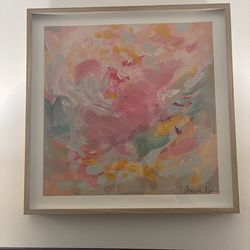 Large Amina Rahim framed canvas