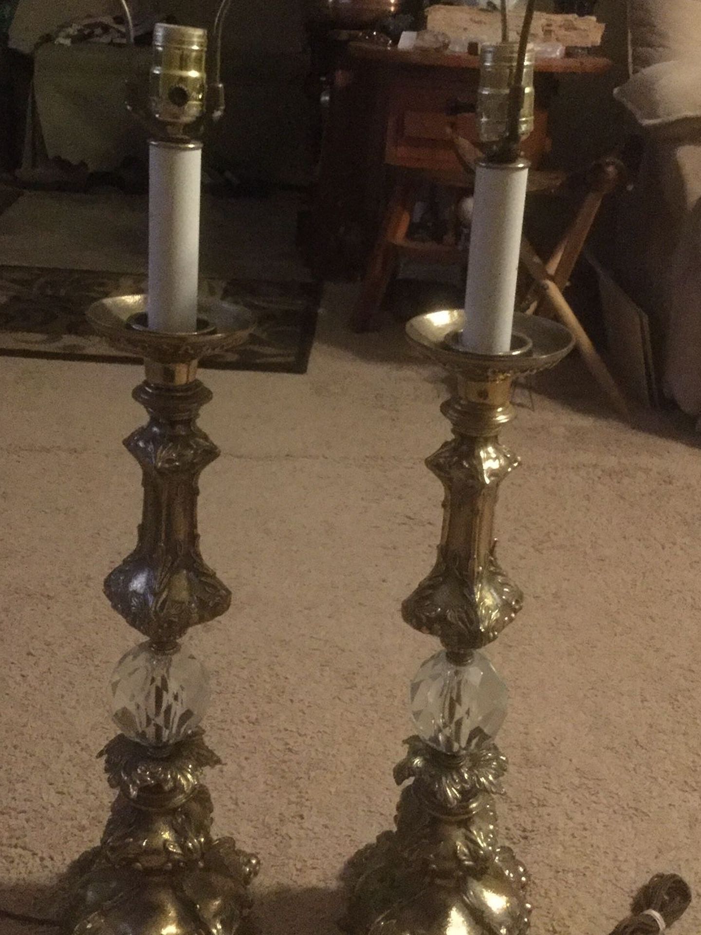 Pair of vintage table top lamps