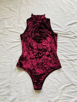 Maroon Sexy Turtleneck Bodysuit