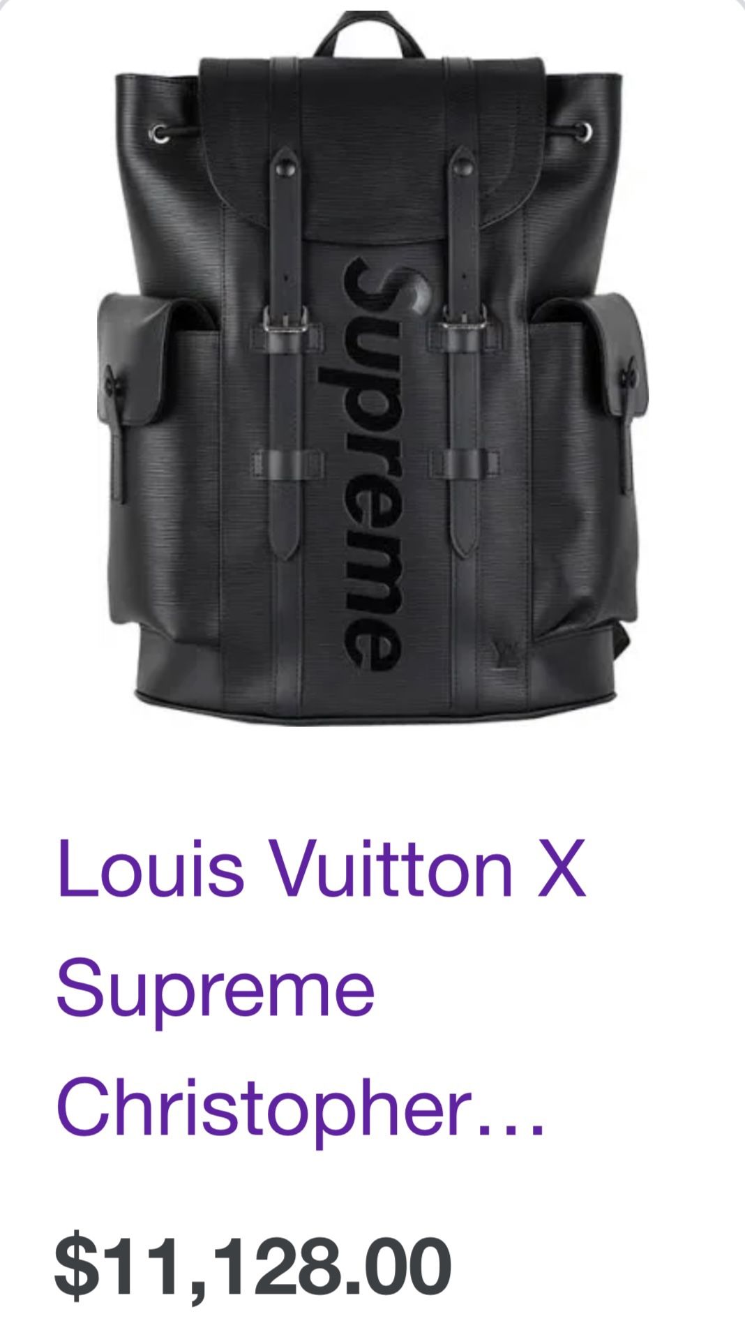 Louis Vuitton X Supreme Backpack 