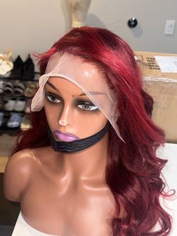 13x4 Cherry Red Body Wave Lace Front Wig