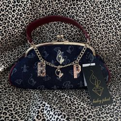 Baby Phat Denim Monogram Handbag