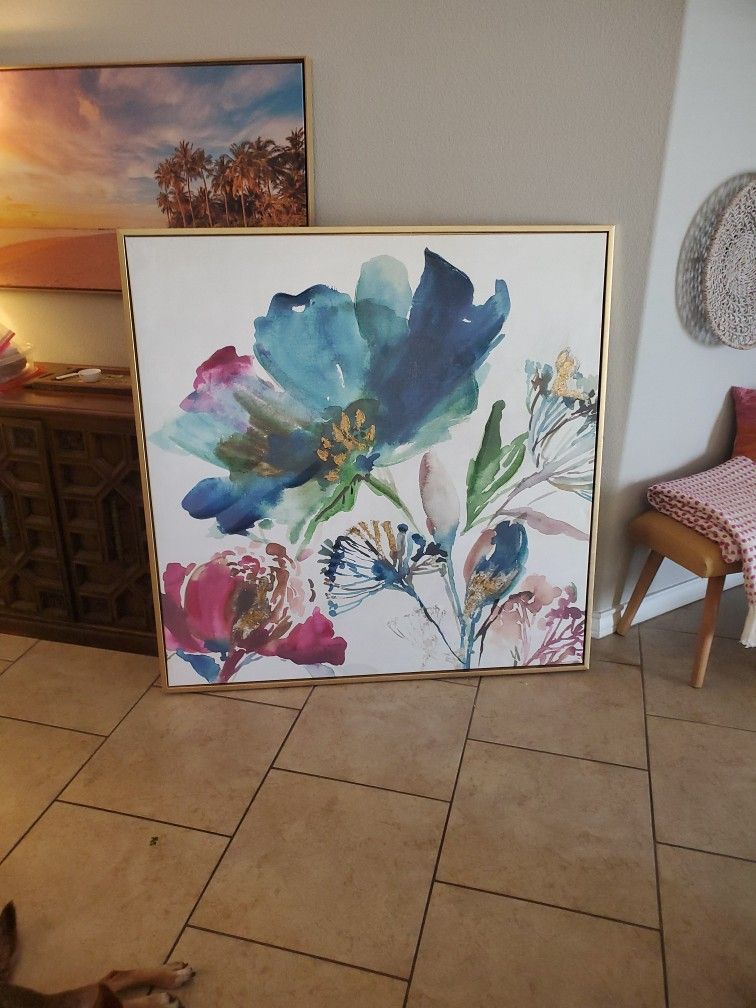 Large Floral Water Art