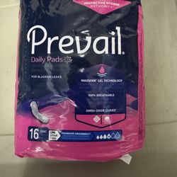 Prevail Daily Bladder Control Pads 16 Pack Long Size Moderate Absorbency