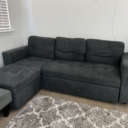 Reversible Sectional Sleeper Sofa Bed with Storage Chaise – Compact, Stylish, and Multi-Functional Living Room Solution