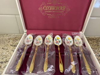 Never Used Cloisonné Spoons