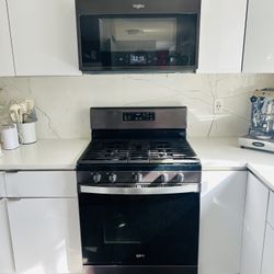Gas Range Owen And Microwave Whirlpool 