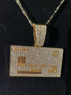 Gold filled Valentino and credit card pendant