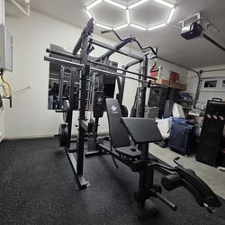 Smith Machine 2001 | Multi-Use Adj Bench | Gym Equipment | Fitness | Squat Rack | Excercise |🔴WEIGHTS AND BARBELL SOLD SEPARATELY 🔴 FREE DELIVERY 🚚