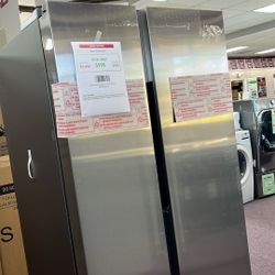 Refrigerator Stainless Steel 36” New Open Box 1 Year Warranty 