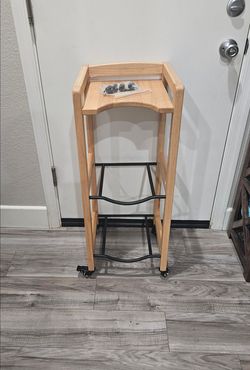 New, 5 Gallon Water Jug Holder Natural Solid Wood Water Dispenser Stand 31"H, 3-Tiers Water Cooler Rack, with 2 Slot & Top Shelf