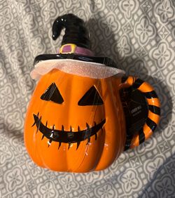 Cute halloweeen pumpkin mug with lid new