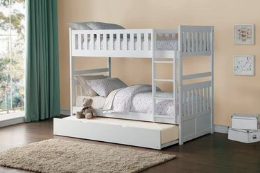 Galen White Twin/Twin Bunk Bed | B2053