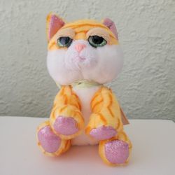Russ Lil Peepers Cat Plush Amber 6 Inch Eyes Orange Tabby Striped Stuffed Animal