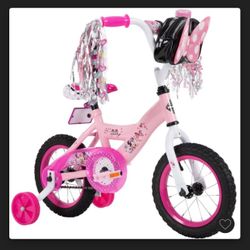 Huffy disney Minnie Mouse kid’s bike- 12” wheels- training wheels, Pink