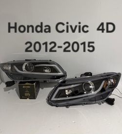 Honda Civic 4D 2012-2015 Headlights