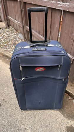 Bonjour Blue rolling suitcase luggage spacious