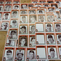 Orioles 1(contact info removed) Baseball Cards by Coca-Cola CROWN UNCUT COLLECTIBLE GOOD COND