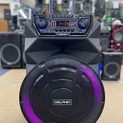 4500W 18” Rechargeable Bluetooth Party speaker with wireless mic 