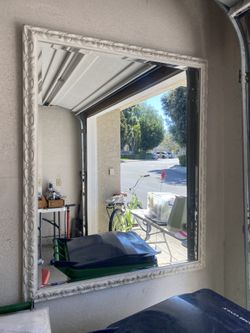 Large Mirror with White Frame (1)