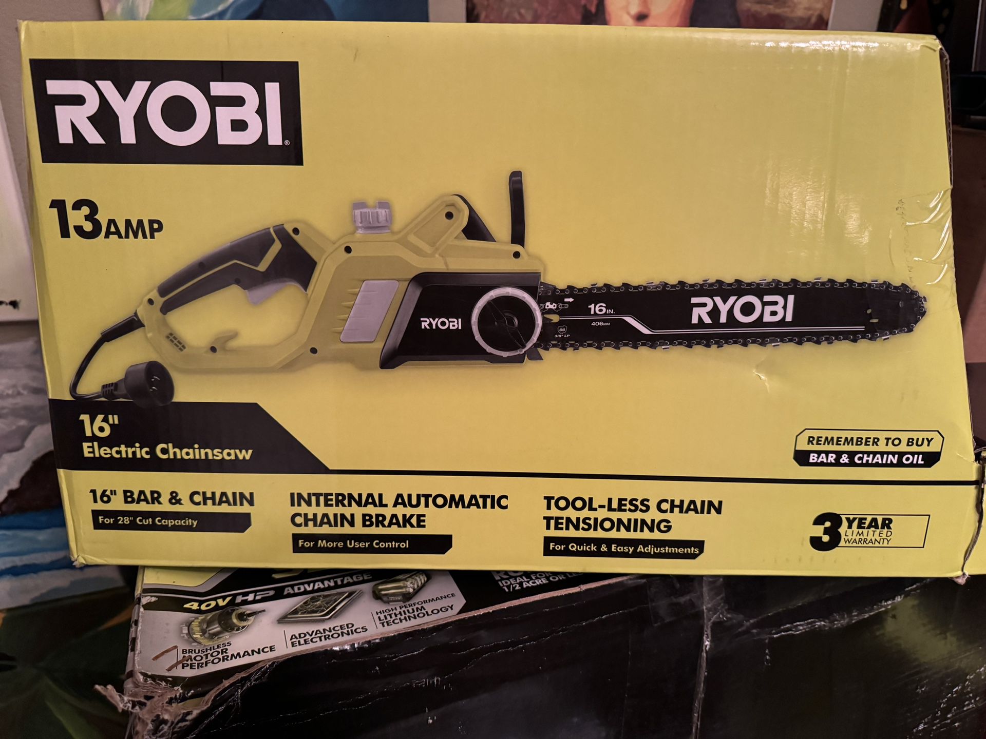 RYOBI 16 in. 13 Amp Electric Chainsaw