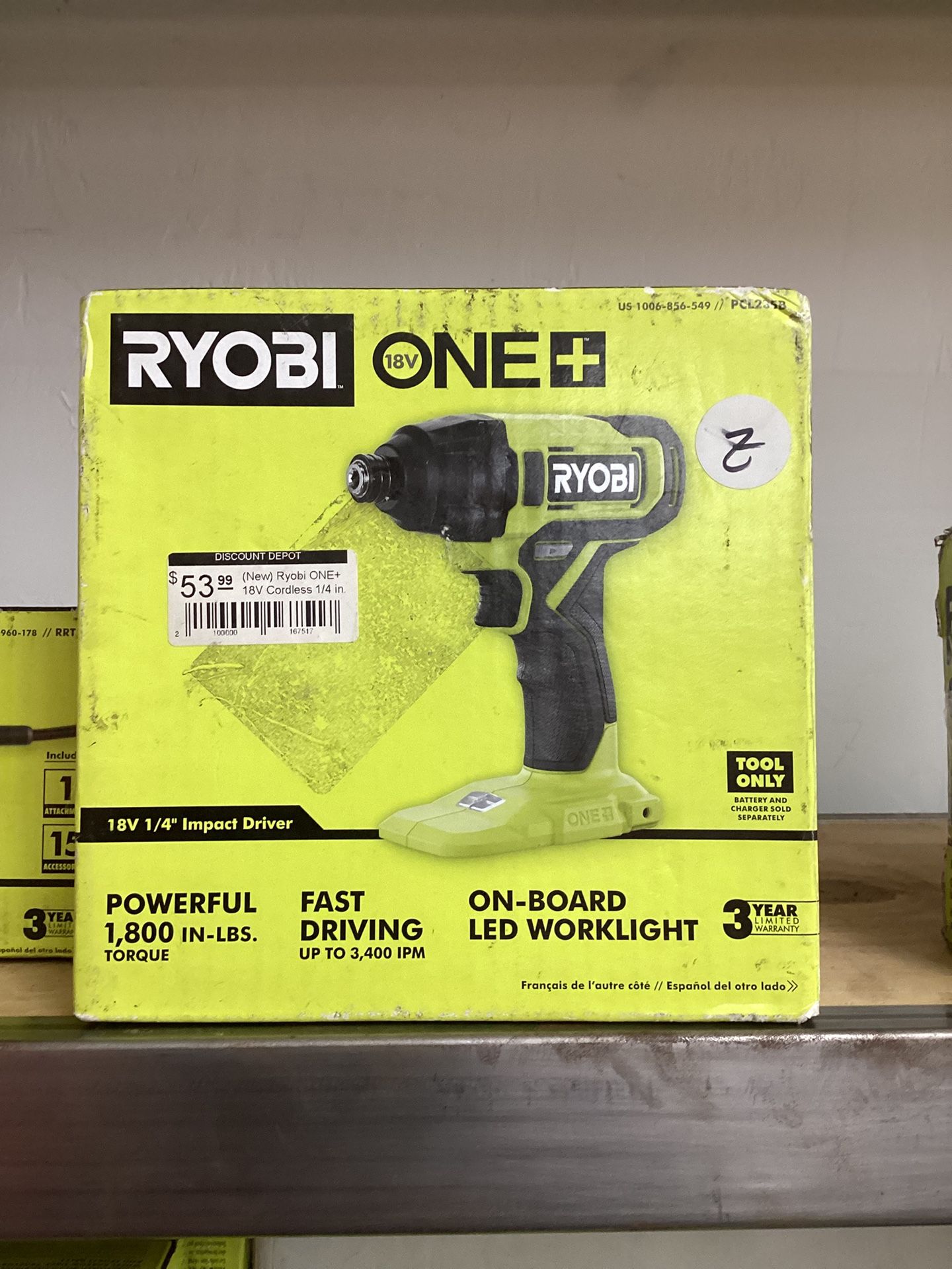 Ryobi 18V 1/4" Impact Driver (new)