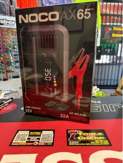 NOCO BOOST AX65 12V 2000 A Jump Starter & 22A 100 psi Inflator