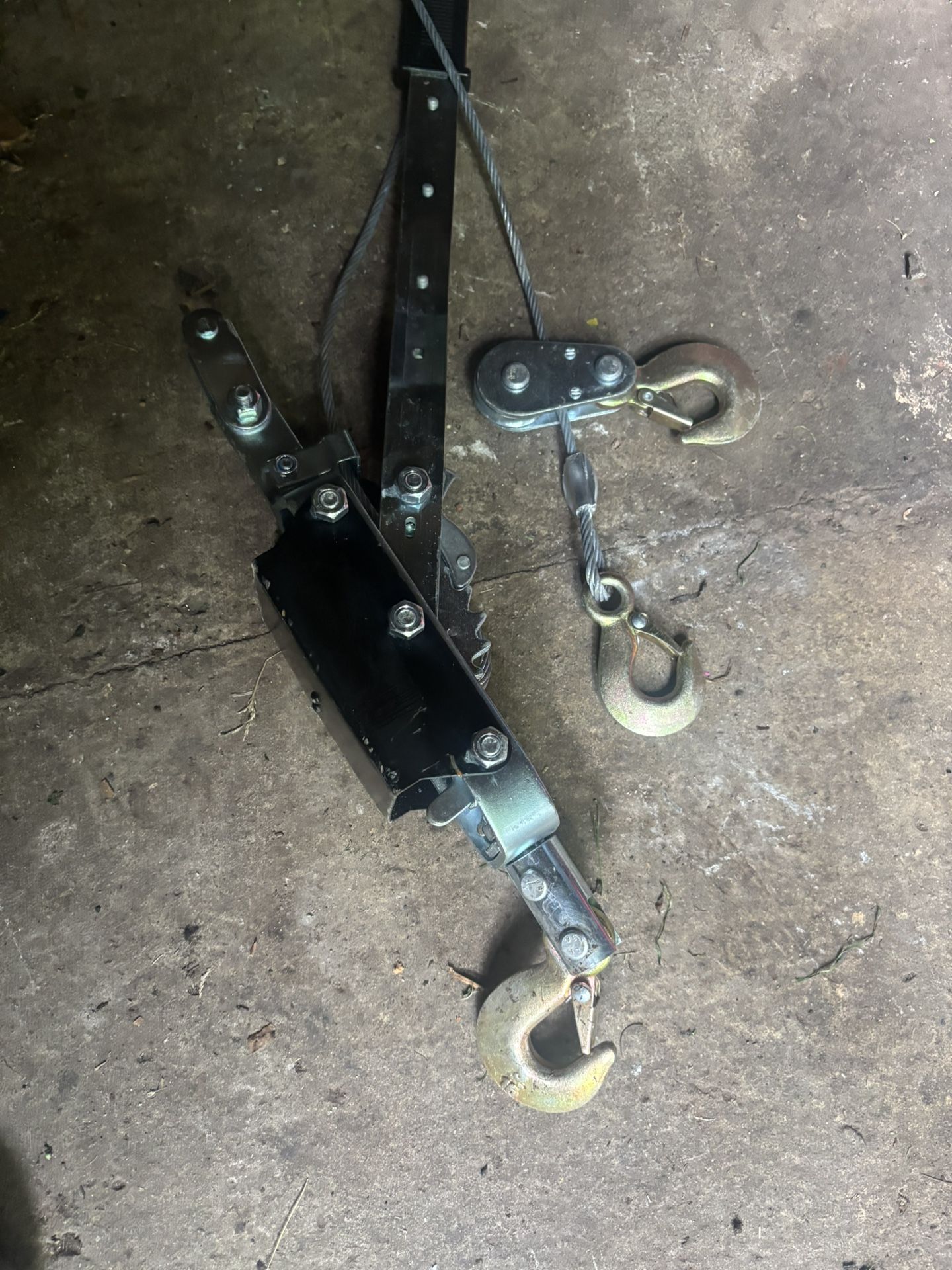Come Along Winch w/ Snatch Block, Cable Pull