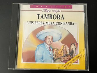 Pre-owned Luis Perez Meza Tambora – Luis Perez Meza Con Banda CD from the Fonovisa Coleccion Magia Digital series. Catalog number BMCD 4019, 1992, Mad