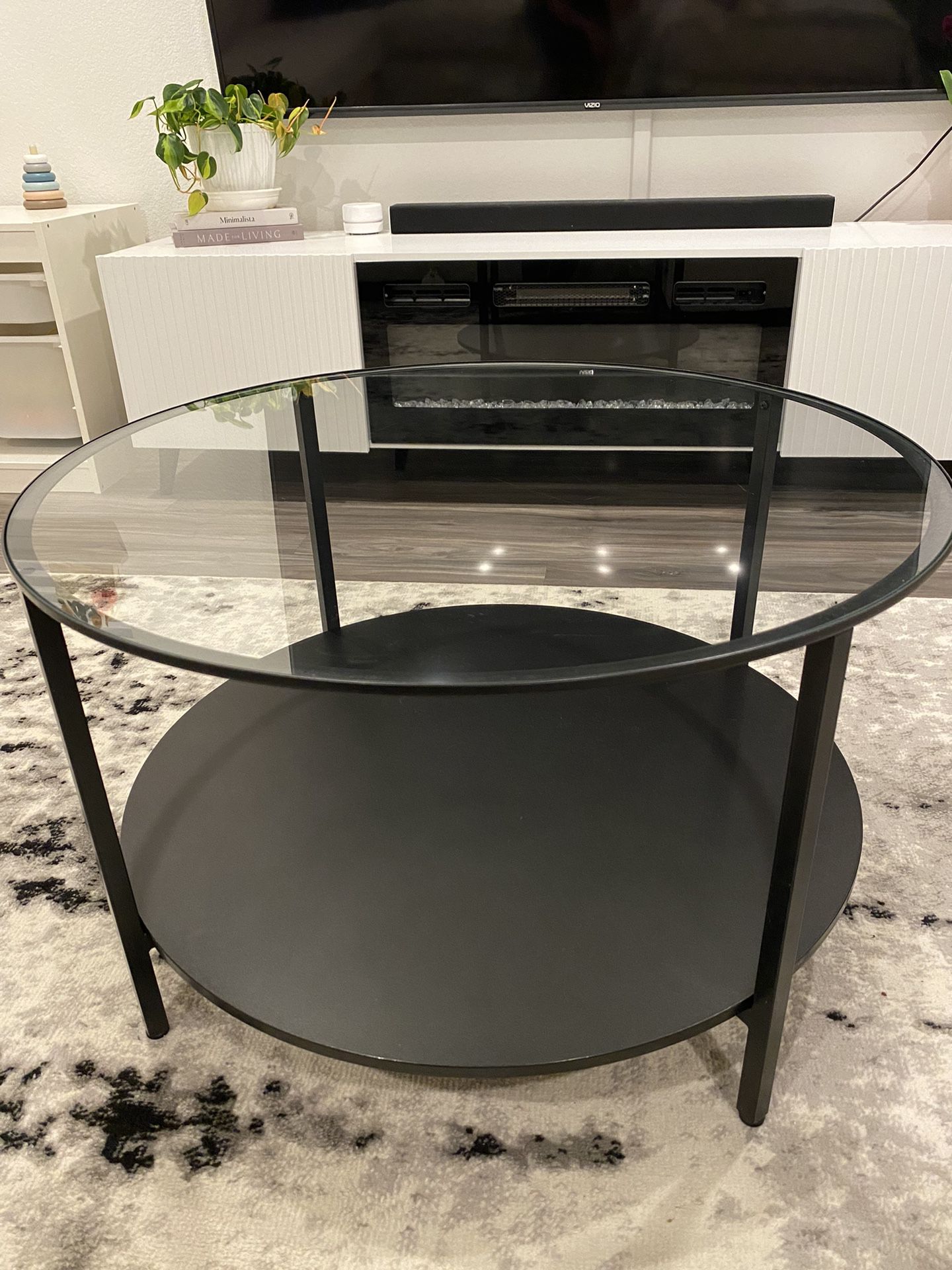 IKEA Glass Round Coffee Table