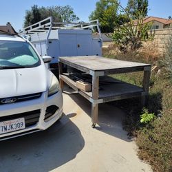 4 Foot By 8 Foot Work Table Woth Wheels