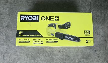 Ryobi 18V 8in Cordless Pruning Chainsaw TOOL ONLY No Battery Or Charger 