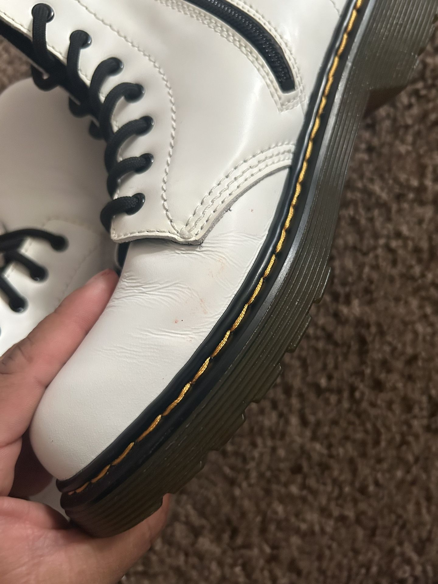 iddddddページ Dr. Martens 11822 Ankle Combat Boots Men Dr. Martens White Combat