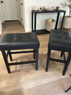 Set of 2 Barstools Black