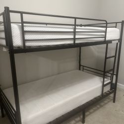 Twin Bunk Bed w/ Mattresses 