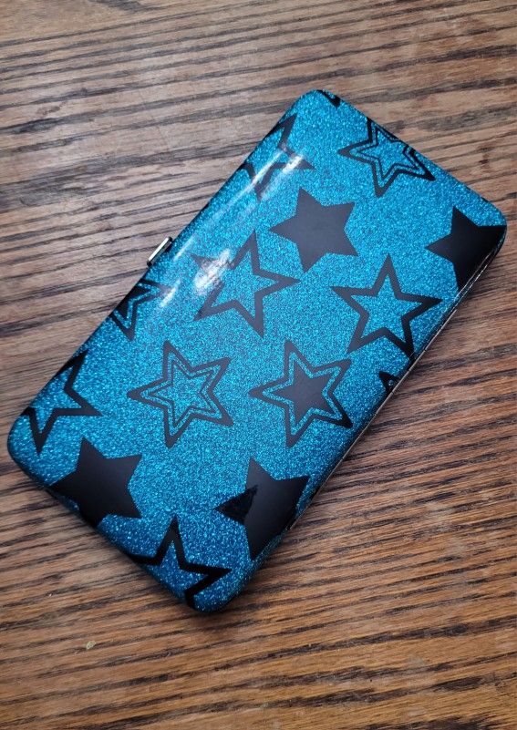 Hot Topic Wallet, Clutch, Glitter, Sparkle, Stars, 80s, Girl, Female