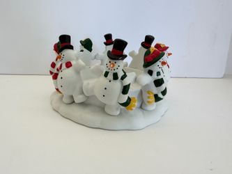 Partylite Snowman Frolicking candleholder used